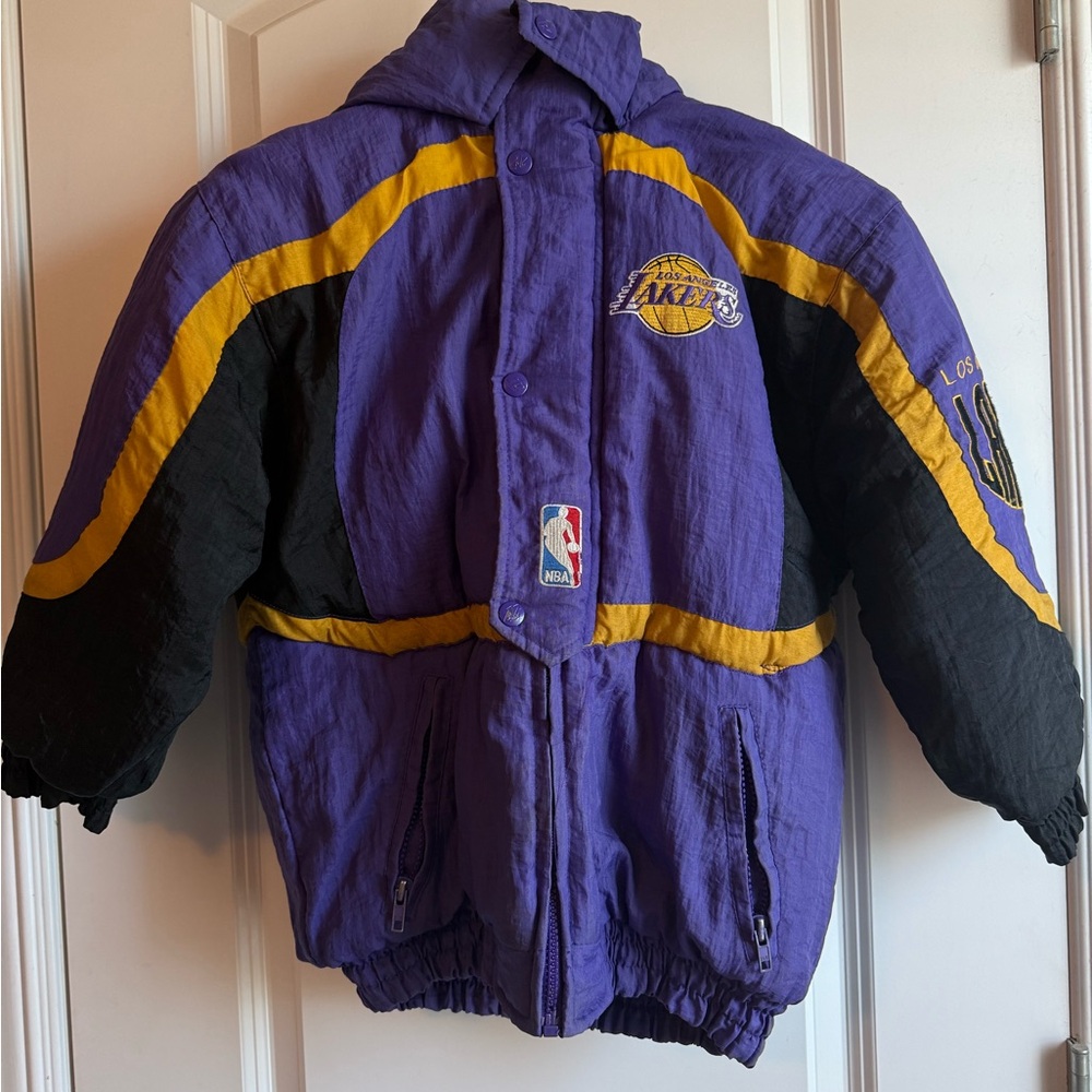 Vintage LA Lakers nba Kids Puffer Jacket - Los Angeles